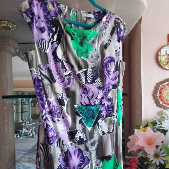 Versace Collection Dresses & Skirts - NWT - Versace Collection Multicolor Cap-sleeve dress - Made in Italy- IT 44